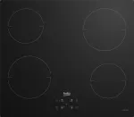 Beko HII64401QT juoda įmontuojama indukcinė kaitlentė, 60 cm, zoninė indukcinė kaitlentė, 4 zona(-os),