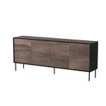 Cama 4D CORTINA komoda 200x40x81 juoda/rie&scaron;utmedžio spalvos