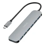 Hub USB-C 7-port, USB-A 5Gbps, 20W PD