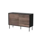 Cama CORTINA 1D3S komoda 120x40x81 juoda/rie&scaron;utmedžio rie&scaron;utas