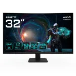 GIGABYTE GS32QCA 31.5" QHD Curved Gaming Monitor - 2560 x 1440, 180Hz, 1ms, 250 cd/m&sup2;, FreeSync, HDR Ready, HDMI 2.0, Displayport 1.4