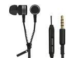 Earphones ZIPPER with microphone black