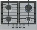 &bdquo;Bosch Serie 6 PCH6A5I90&ldquo; kaitlentė Nerūdijančio plieno Įmontuojama 60 cm Dujinė 4 zona(-os)