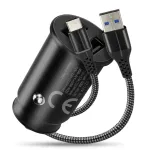 Car charger CC-25C 2XUS B 12W + CABEL USB-C