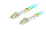 Fiber optic patch cord MM LC/UPC-LC/UPC DUPLEX 3.0MM OM3 50/125 LSZH 2M Aqua