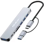 HUB 8in1 USB C USB,USB C 4xUSB SD TF card Jack