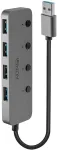 Lindy 4 port USB 3.0 hub with on/off switches, USB hub