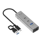 Universal Charging Metal HUB 2xUSB-C/2xUSB-A PD 85W