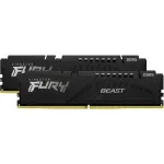 Kingston FURY DDR5 - 32GB - 5600 - CL - 36 - Dual Kit, memory (black, KF556C36BBEK2-32, Fury Beast )