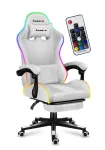 HUZARO FORCE 4.7 RGB balta žaidimų kėdė