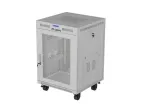 19-inch 15U floor-standing rack cabinet, 600x800, perforated door, LCD (flat-pack), grey