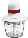 &bdquo;Bosch MMRP1000&ldquo; elektrinis maisto smulkintuvas, 0,8 l, 400 W, raudonas, permatomas, baltas