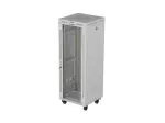 19" 32U Standing Rack Cabinet 600&times;600 Gray with Perforated Doors and LCD (Flat Pack)