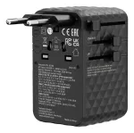 Verbatim Charge 'n' Travel GaN III travel adapter global 170W, 2xUSB-C PD 3.1 QC 4+ 140W, 1xUSB-C PD 3.0 QC 3.0 30W, 1xUSB-A QC 3.0 18W