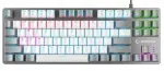 Klawiatura przewodowa Rampage SNUGK14RS-WG Snug RGB KRGD Red gamingowa mechaniczna biało-szara