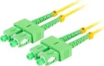 Patchcord światłowodowy Lanberg SM SC/APC-SC/APC DUPLEX 3.0mm LSZH G657A1 15m ż&oacute;łty