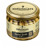 Rūkyti &scaron;protai   Diplomats Ryga  aliejuje, 250g/175g
