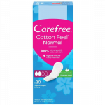 Įklotai  Carefree  Cotton feel Normal, alavijų kvapo, 20vnt.