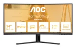 AOC B3 CU34B3E kompiuterio monitorius 86,4 cm (34") 3440 x 1440 pikseliai Wide Quad HD LED Juoda