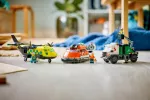 LEGO CITY 60505 Lėktuvas, aptarnavimo sunkvežimis ir oro pagalvės transporto priemonė