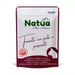 NATUA tunas ir vi&scaron;tiena su kumpiu - drėgnas pa&scaron;aras katėms - 70g
