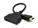 Gembird DSP-2PH4-04 HDMI kabelis HDMI A tipo (standartinis) 2 x HDMI Type A (Standard) Juoda