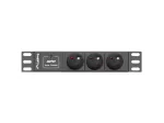LANBERG MAITINIMO JUOSTŲ STOVAS 10" (1U, 10A, 3X 230V PL)