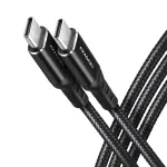 KABELIS USB-C IKI USB-C 1M 60W/HQ JUODAS BUCM-CM10AB AXAGON