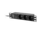 LANBERG MAITINIMO JUOSTŲ STOVAS 10" (1U, 16A, 3X 230V PL)