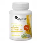 ALINESS Cytrynian Magnezu 125 mg with B6 (P-5-P) &ndash; maisto papildas &ndash; 100 kapsulių