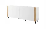 FARO komoda 200x42x82 balta matinė + ąžuolas craft