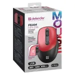 KOMPIUTERIO PELĖ DEFENDER FEAM MM-296 RF SILENT RAUDONA