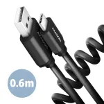 KABELIS USB-C IKI USB2.0 0.6M/TWISTER JUODAS BUCM-AM10TB AXAGON