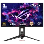 ASUS ROG Swift OLED PG27UCDM kompiuterio monitorius 67,3 cm (26.5") 3840 x 2160 pikseliai 4K Ultra HD QD-OLED Juoda