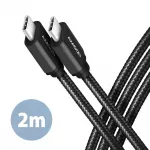 KABELIS USB-C IKI USB-C 2M 60W/JUODAS BUCM3-CM20AB AXAGON