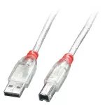 USB2 A-B KABELIS 2M/TRANSPARENT 41753 LINDY