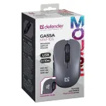 KOMPIUTERIO PELĖ DEFENDER GASSA MM-105 RF SILENT PILKA