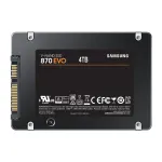 SSD|SAMSUNG|870 EVO|4TB|SATA|SATA 3.0|MLC|Ra&scaron;ymo greitis 530 MBytes/sec|Skaitymo greitis 560 MBytes/sec|2,5"|TBW 2400 TB|MTBF 1500000 val|MZ-77E4T0B/E