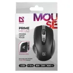 KOMPIUTERIO PELĖ DEFENDER PRIME MB-053 RF SILENT JUODA OPTICAL