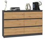 Topeshop M6 120 ANTRACYT/ART komoda