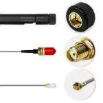 Qoltec 57046 Wi-Fi antena 2,4/2,5 GHz 5,1/5,8 GHz 5dBi įvairiakryptis Vidinis