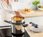 Slėginė viryklė TEFAL SECURE TRENDY 6L + nerūdijančio plieno krep&scaron;ys