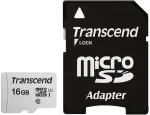 ATMINI MICRO SDHC 16GB SU ADAPTERIU/C10 TS16GUSD300S-A TRANSCEND