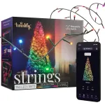 Kalėdinės lemputės Twinkly Strings 750 RGB, juodas laidas, F tipo ki&scaron;tukas