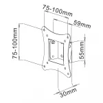 Techly ICA-LCD-900 76,2 cm (30") Juoda