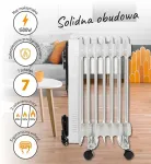Adler AD 7815 elektrinis patalpų &scaron;ildytuvas Vidaus Balta 1500 W Tepalu užpildytas elektrinis &scaron;ildytuvas