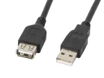 Lanberg CA-USBE-10CC-0007-BK USB kabelis USB 2.0 0,7 m USB A Juoda