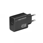 Esperanza EZC108K tinklo įkroviklis 45W Juodas