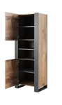 WOOD knygų spinta 65x40x170,5 ąžuolas wotan + antracitas