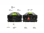 Green Cell Przetwornica napicia PowerInverter LCD 24 V 3000W/60000W Przetwornica samochodowa z wywietlaczem - czysty sinus maitinimo adapteris / inver